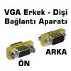 HD15 VGA-VGA Erkek-Dişi (M2F) 15 Pin Çevirici Ara Adaptör