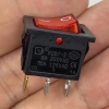 IC-118 Mini Işıklı Anahtar 3P Siyah + Kırmızı Işık