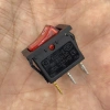 IC-118 Mini Işıklı Anahtar 3P Siyah + Kırmızı Işık