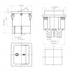 IC-126 Orta Boy Işıklı Anahtar On-Off 4P