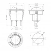 IC-132 Yuvarlak Nokta Işıklı Anahtar On-Off 3P