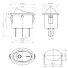 IC-134B Oval Işıklı Anahtar On-Off 3P