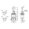 IC-139C Toggle Switch İğne Ayak On-Off 6mm MTS-102-A2