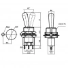 IC-148E Toggle Switch On-Off 12mm 3P MTS-102L