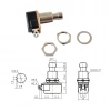 IC-148J Pedal Switch Yaylı Ø12mm PBS-24B-4SW