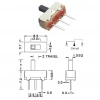IC-205-S Mikro Slide Switch On-Off Pcb 3P
