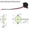 IC-221 Kablolu Buzzer Devreli Piezo 12-24V DC 23mm