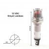 IC-225 8mm Sinyal Lambası Metal 12V Kırmızı