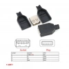 IC-265F USB A Tip Seyyar Kapaklı Dişi USB Soketi