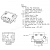 IC-266A-1 Micro USB Konnektör Mikro USB Soket 4 Şase 5 Pin