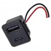 IC-266T-4 Pano Tip Kare Type-C + USB Şarj Soketi