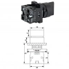 LAY5-ED53 22mm Kısa Mandal Switch 1-0-2 Yaylı (2NO)