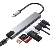 MacBook Pro Air Uyumlu Yüksek Hızlı 8 In 1 Hub (USB/HDMI/TF SD/SD/PD/ETHERNET) Dönüştürücü Çevirici Çoklayıcı