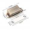 Mıknatıslı Metal Mobilya Kapak Kilidi 36x24x14mm - Yeşil Bronz