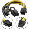 Pci-e 6 Pin Dişi To 2 X Pci-e 8 (6+2) Pin Erkek Gpu Güç Çoklayıcı Kablo