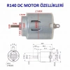 R140 1.5 - 6 V DC Arduino Mikro Oyuncak Hobi Motoru 1 Adet