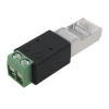 RJ45 Erkek - RS485 2 Pin Vidalı Dönüştürücü A=PIN4 B=PIN5