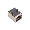 RJ45 Işıklı Dişi Ethernet Konnektörü - PCB Tipi 16x21x13mm