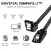 SATA 3 Kablo 50cm 90 Derece Kilit Mekanizmalı