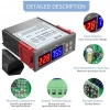 STC-3028 220V LCD Ekranlı Problu Termostat Dijital Sıcaklık Kontrol Cihazı
