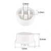 Tact Switch Kapağı Yuvarlak Beyaz - 12x12x7.3mm ile Uyumlu
