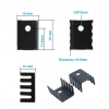 To-220 Metal Soğutucu Heatsink Vida Montajlı 19x15x10mm