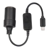 Type-C 5V - 12V Dişi Araç Çakmak Soketi Dönüştürücü - 30cm Kablolu