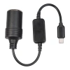 Type-C 5V - 12V Dişi Araç Çakmak Soketi Dönüştürücü - 30cm Kablolu