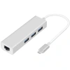 Type-C Hub 3 Port USB 3.0 Çoklayıcı + 1000 Mpbs Ethernet Çevirici