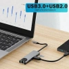 Type-C Hub 5in1 2 Port USB 3.0 + 100Mpbs Ethernet + HDMI + Type-C Çevirici