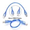 USB 2.0 Erkek To Erkek Data Ve Şarj Kablosu Mavi 50cm