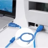 USB 2.0B Filtreli Yazıcı Tarayıcı Ara Kablosu Mavi 3m