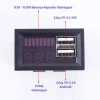 USB Çıkışlı Dijital Voltmetre Ekranlı 5V 2A IOS-Android Çıkışlı