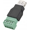 USB Dişi - 5li Klemens Çevirici / USB 2.0 to 5-Pin Terminal