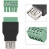 USB Dişi - 5li Klemens Çevirici / USB 2.0 to 5-Pin Terminal