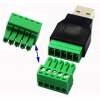 USB Erkek - 5li Klemens Çevirici / USB 2.0 to 5-Pin Terminal