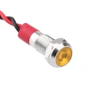 WD06L-P2 6mm 12-24V Kablolu Metal Sinyal Lambası - Sarı