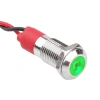 WD08L-P2 8mm 12-24V Kablolu Metal Sinyal Lambası - Yeşil