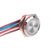 WD16C1-Wired-P1-E 16mm Düz Yaylı RGB Işıklı Metal Buton - Kablolu