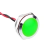 WD19L-P2 19mm 12-24V Kablolu Metal Sinyal Lambası - Yeşil