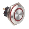 WD30B-P1Z-E 30mm Düz Anahtarlı Işıklı Metal Buton - Kırmızı
