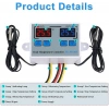 XK-W1088 İkili Dijital Sıcaklık Kontrollü Termostat - 12V/DC 120W