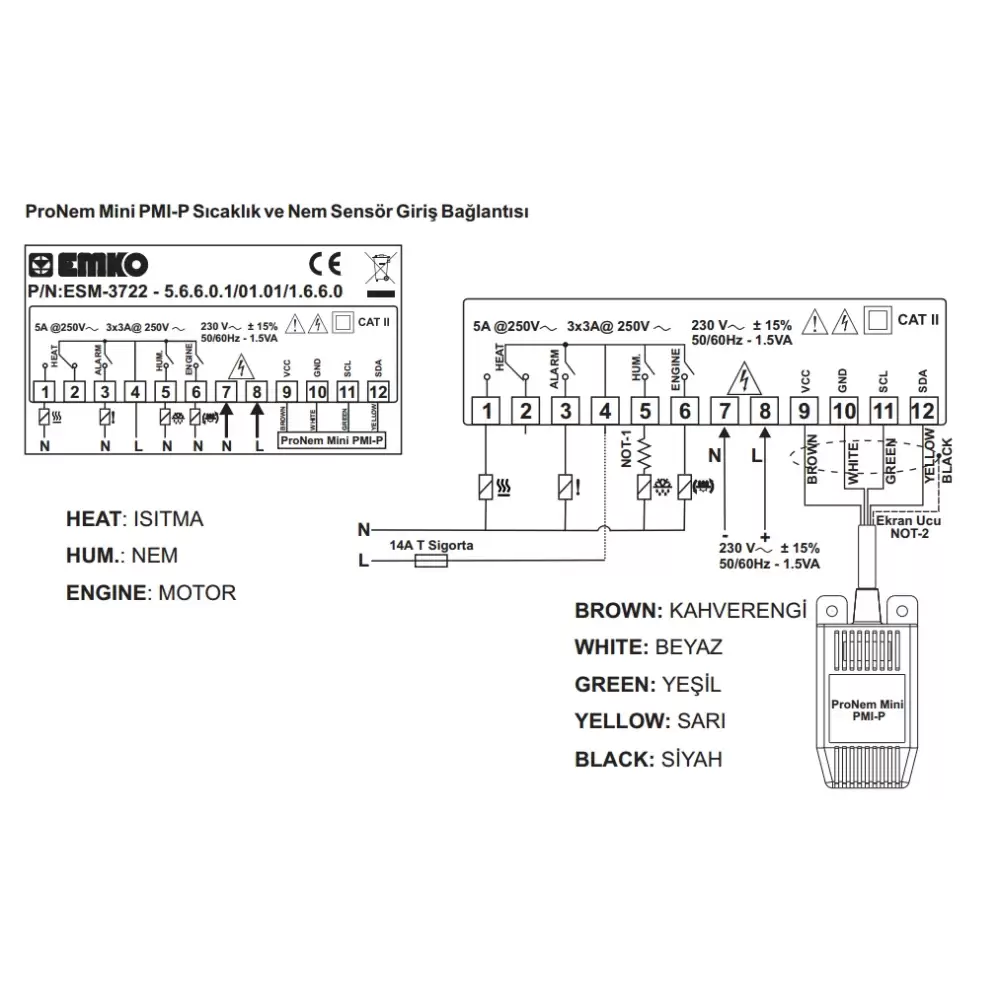 Emko Full Kontrol Termostat 220v