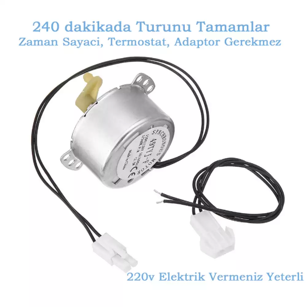 Otomatik Çevirme Motoru 220V 1/240rmp