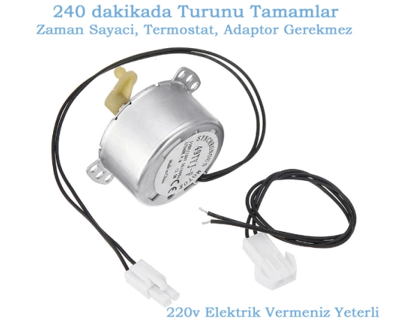Otomatik Çevirme Motoru 220V 1/240rmp