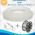Led Takılabilir 25 mt Çim Sınırlayıcı + BEYAZ IŞIK Şerit Led + 1 Adet Bağlantı Fişi Seti