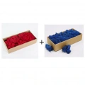 Reindeer moss kırmızı-mavi 2li set şoklanmış norveç yosunu