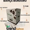 Trendbahce Ahşap Görünümlü Çim Bordürü 2.3 METRE Çim Ayırıcı