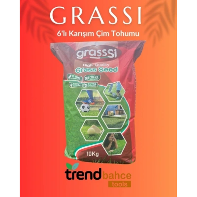 GrassSi Çim Tohumu Ithal 4lü Karışım 10 KG