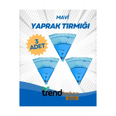PLASTİK MAVİ BAHÇE TIRMIĞI ( 3 ADET )